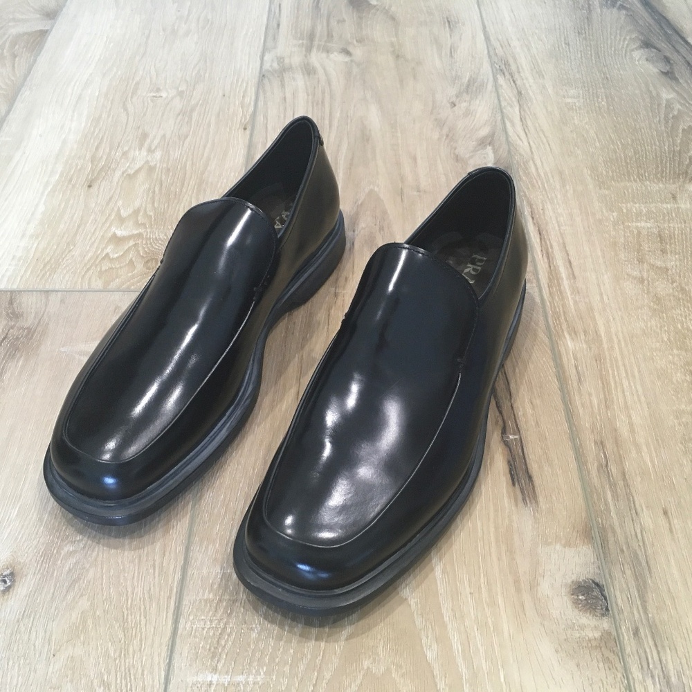 Prada brushed leather loafers